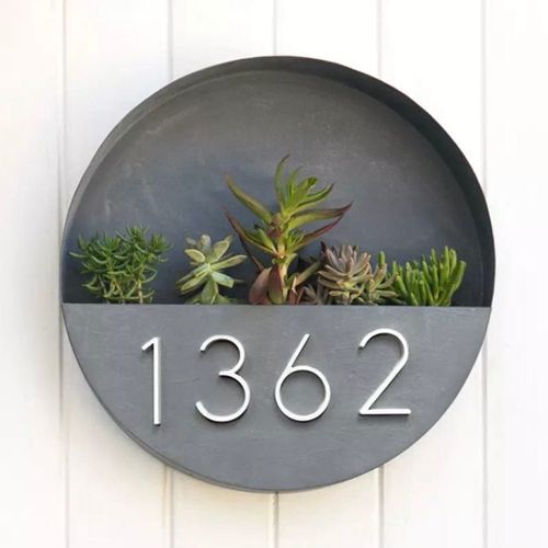 White Floating and Flush House Numbers 125mm