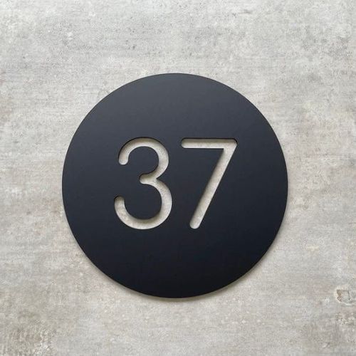 Personalised House Number Circle Sign