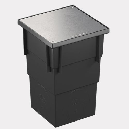Series 300 Deep Pit with Plain Solid Aluminium Grate