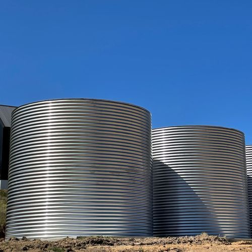 22,000 Litre Round 304-Grade Stainless Water Tank