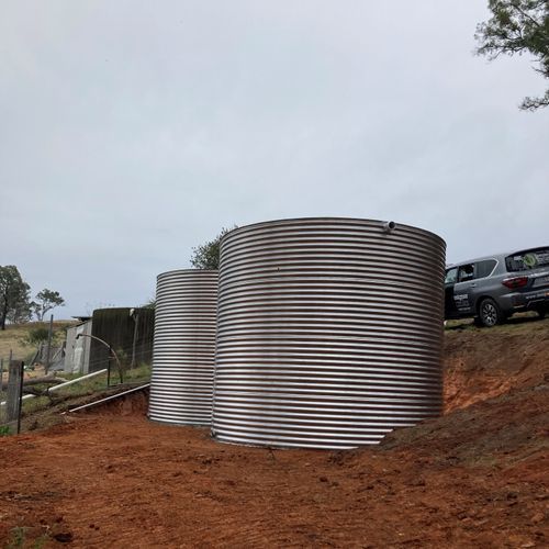 30,000 Litre Round 304-Grade Stainless Water Tank
