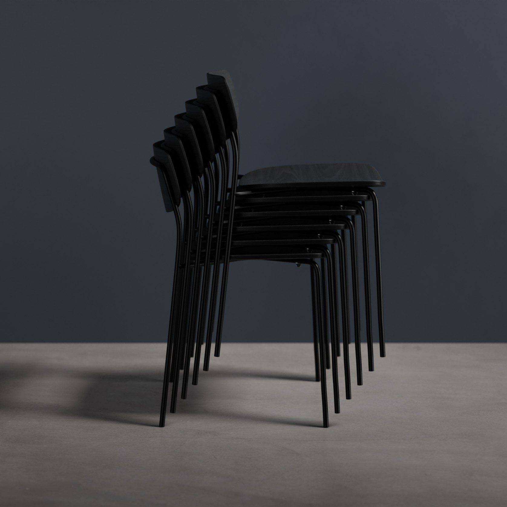 Rylie Chair - Black Stained Ash Seat and Backrest gallery detail image