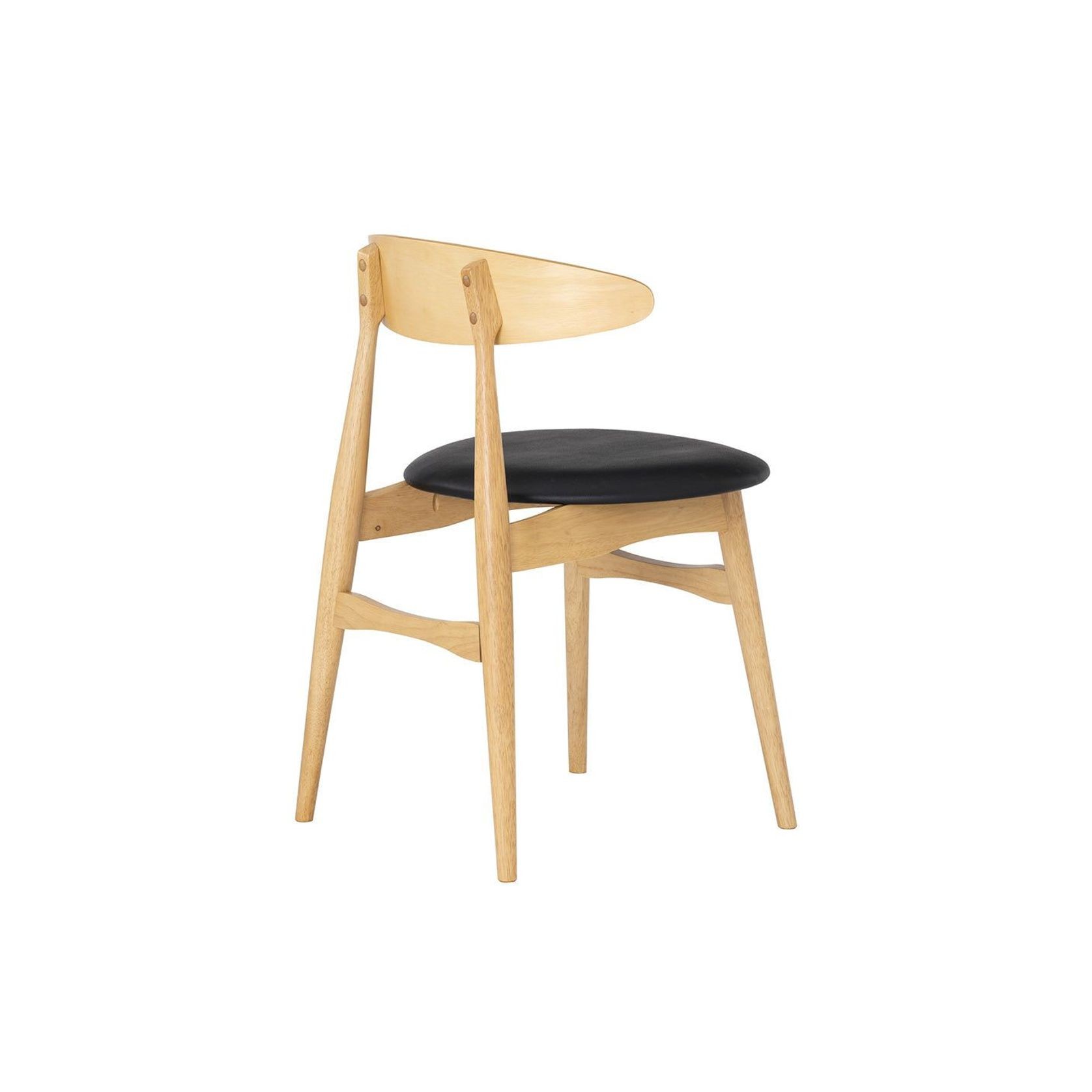 TELYN Dining Chair - Oak + Black gallery detail image
