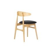 TELYN Dining Chair - Oak + Black gallery detail image