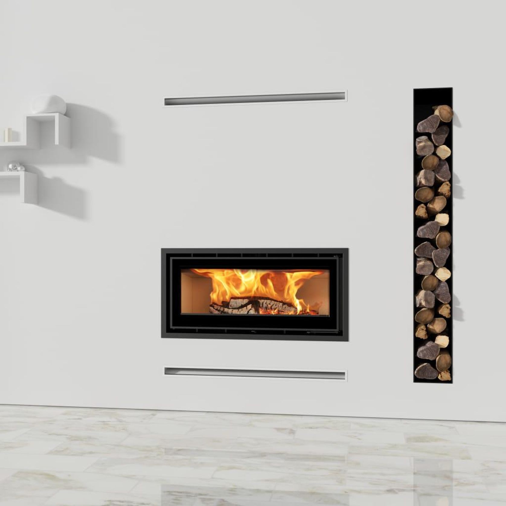 ADF Linea 100 Insert Wood Fireplace gallery detail image