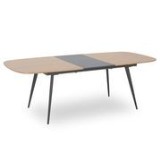 DALARY Extendable Dining Table 180/230cm Natural/Grey gallery detail image
