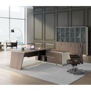 ANDERS Executive Desk Reversible Return 2.4M - Australian Gold Oak & Beige gallery detail image