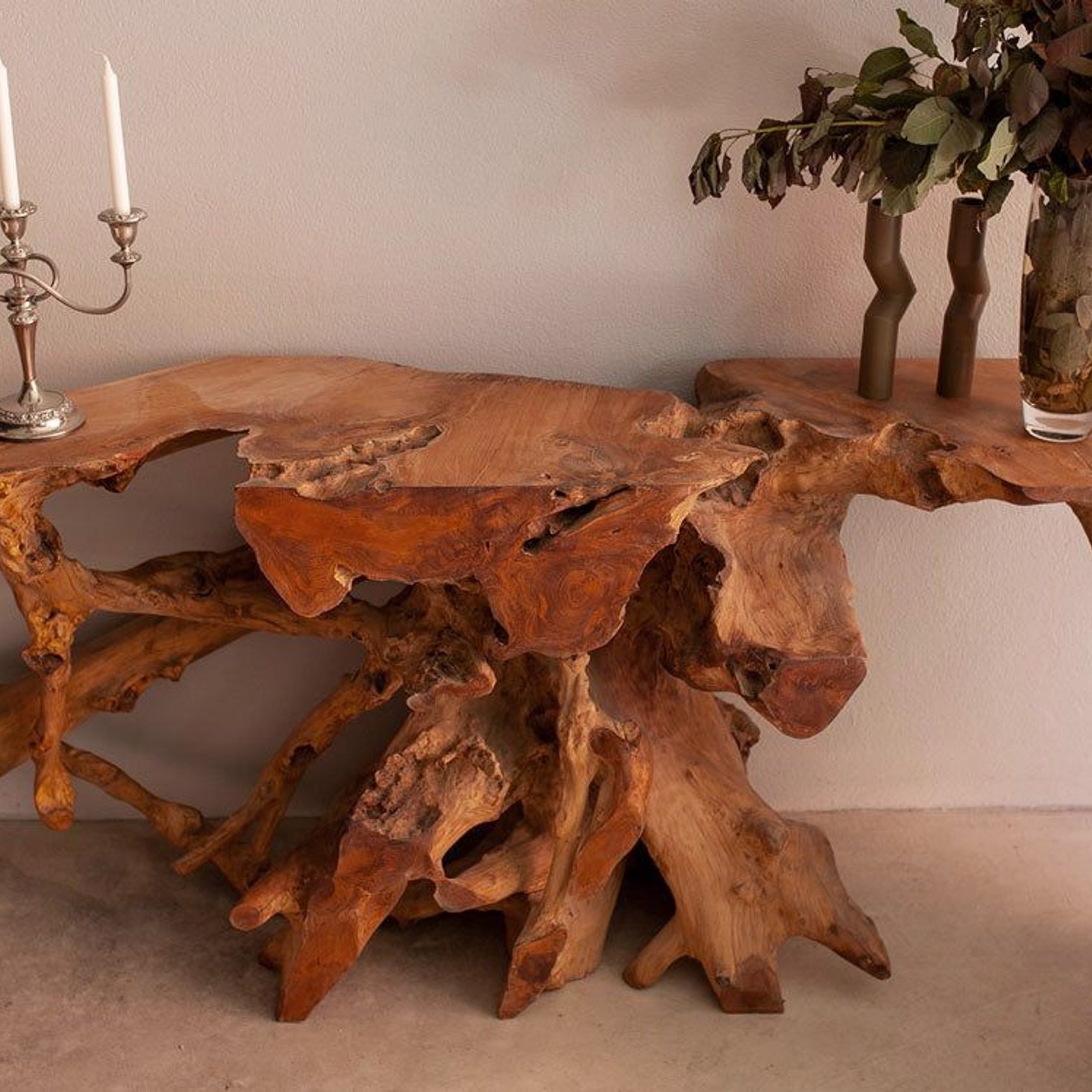 Organic Teak Tree Root Console Table, Swedish ArchiPro AU