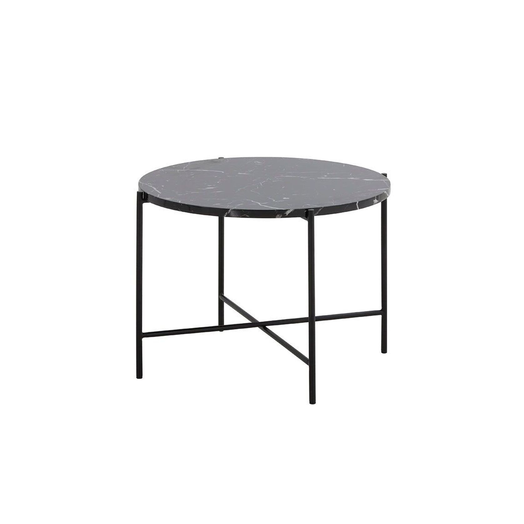 JADEN Side Table Large 60cm - Black & White gallery detail image