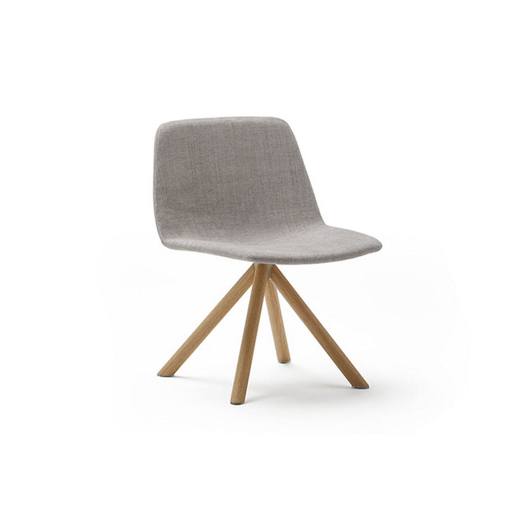 Maarten Lounge Chair - Wooden Swivel Base & Smooth Upholstery gallery detail image