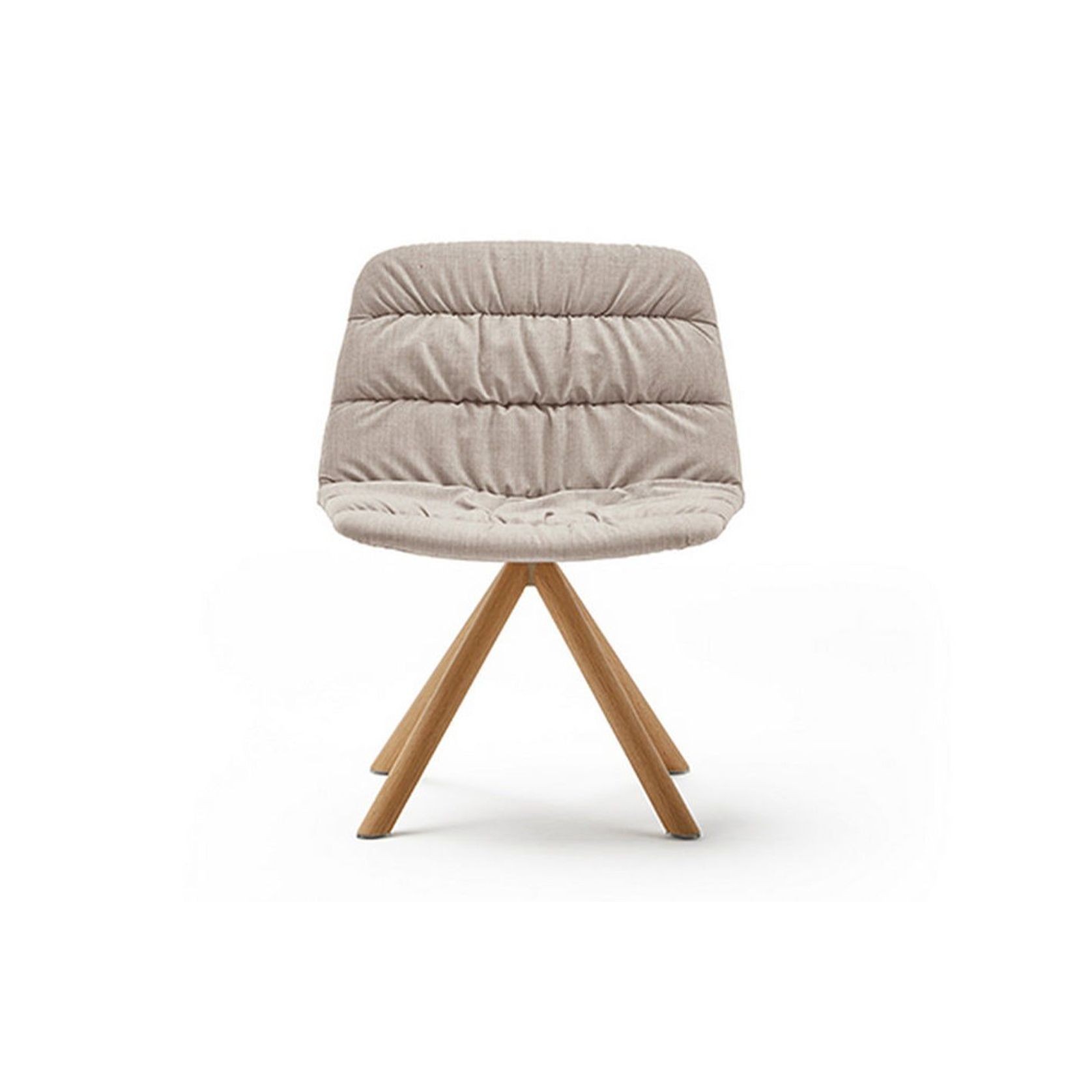 Maarten Lounge Chair - Wooden Swivel Base & Soft Upholstery gallery detail image