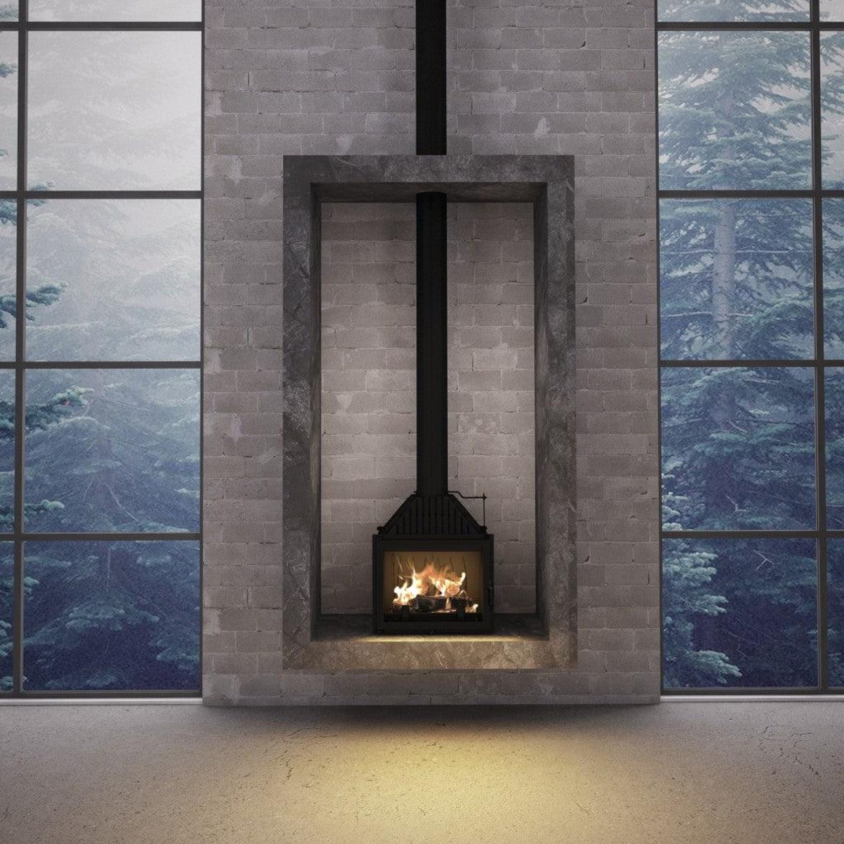 Siena 750 Free Standing Wood Fireplace gallery detail image