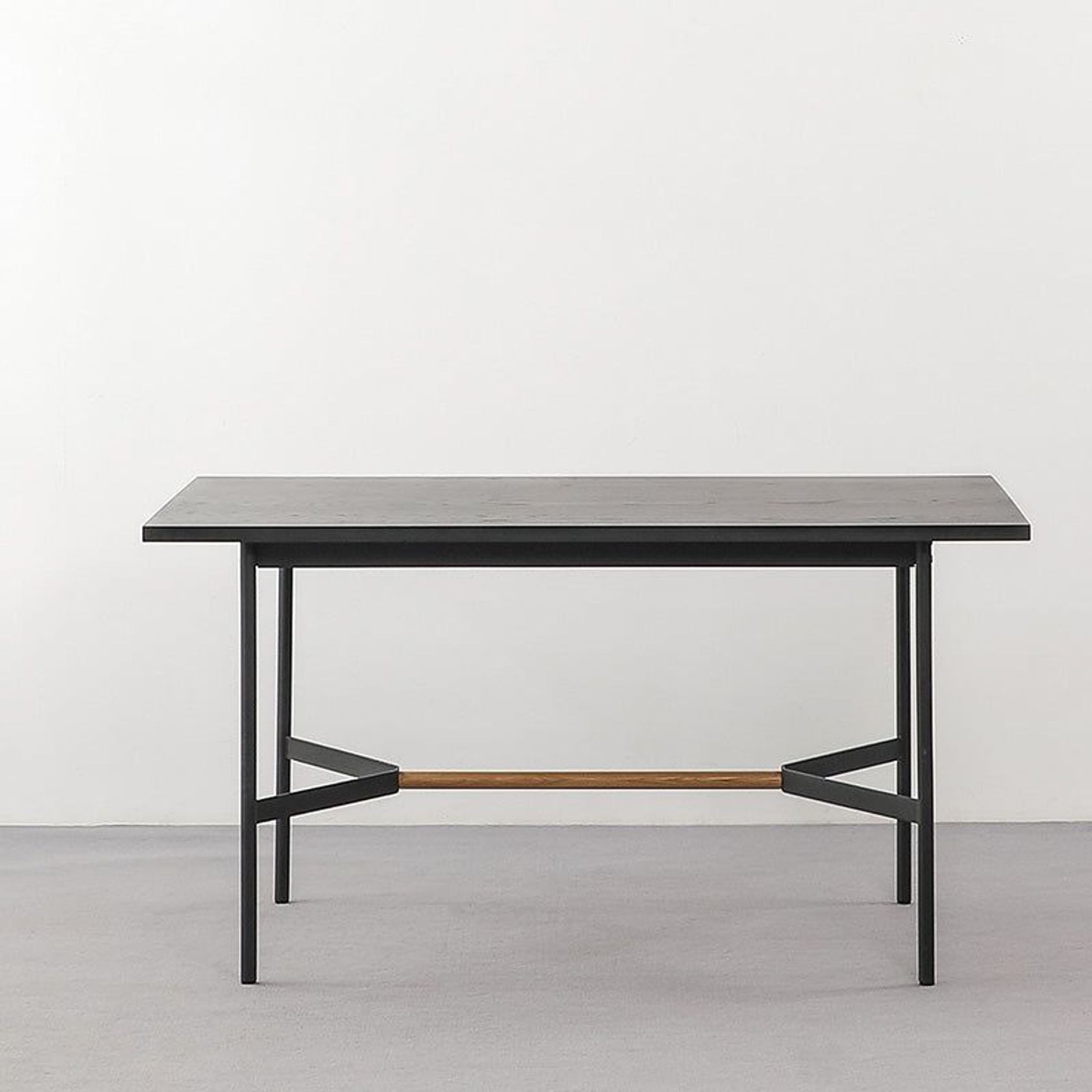 NELLIE Dining Table 150cm - Black & Natural gallery detail image