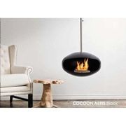 Aeris Hanging Cocoon Fireplace w/ Angled SS Suspension gallery detail image