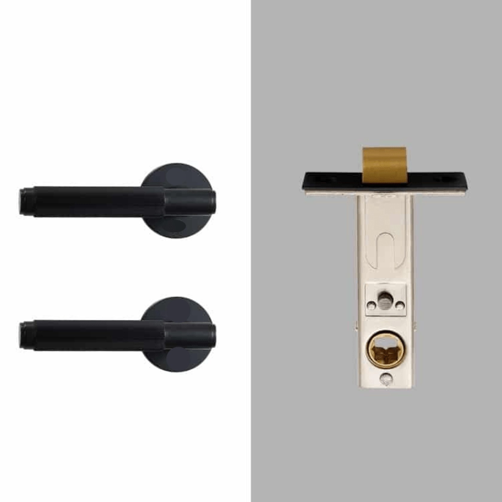 Luxe Doorware - Toorak Door Handles Passage Set - Black gallery detail image