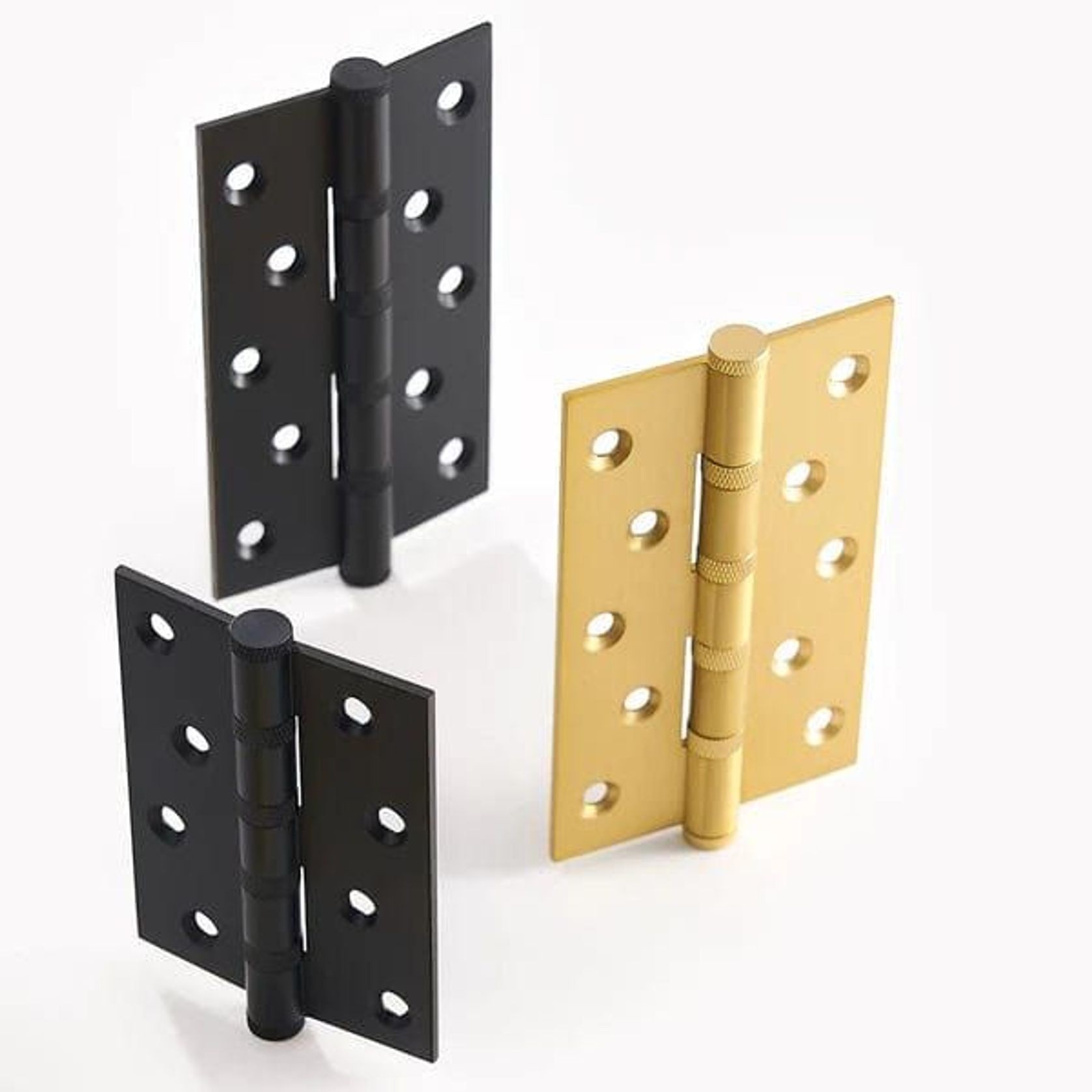 Luxe Doorware - Solid Brass Black Knurled Hinges gallery detail image