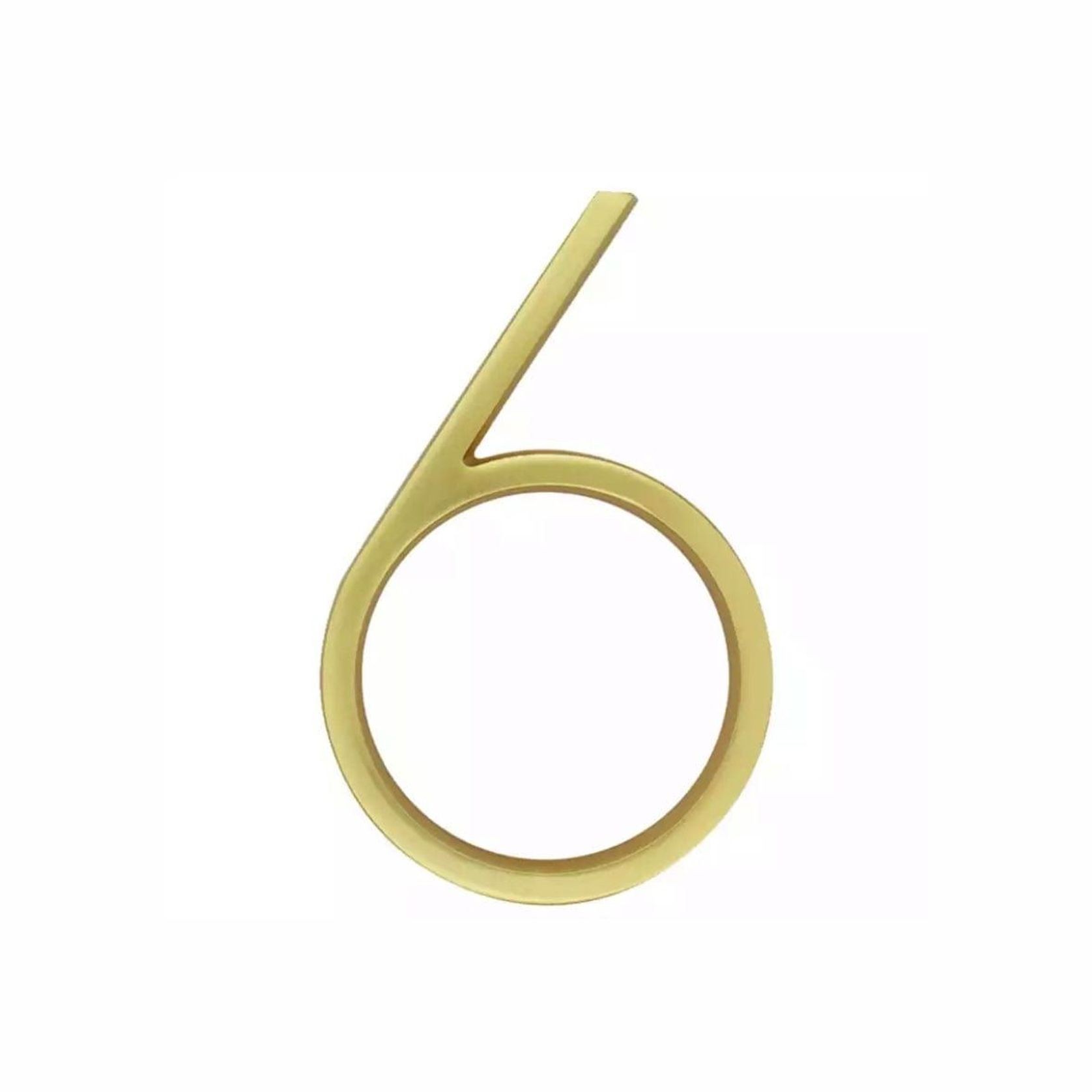 Golden Brass Floating and Flush House Numbers - 125mm gallery detail image