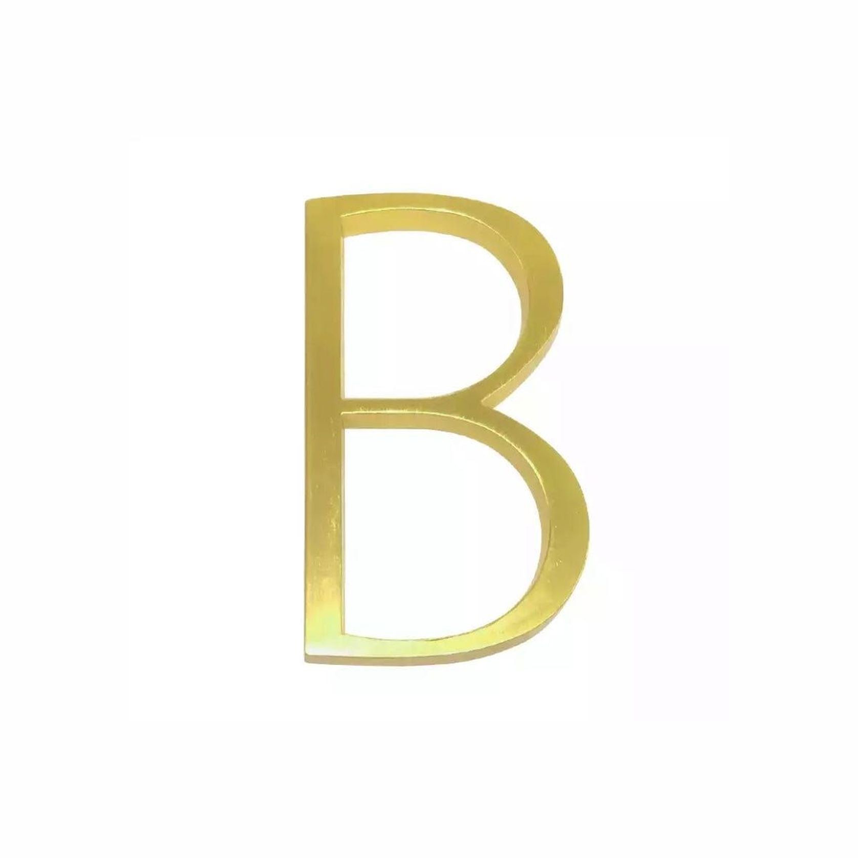 Golden Brass Floating and Flush House Numbers - 125mm gallery detail image