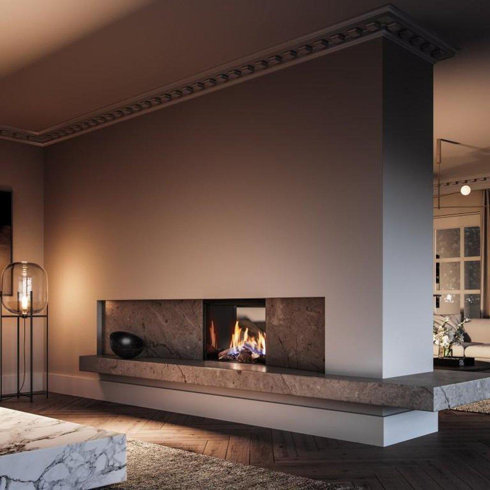 Rinnai LS 800 D/S Gas Fireplace gallery detail image