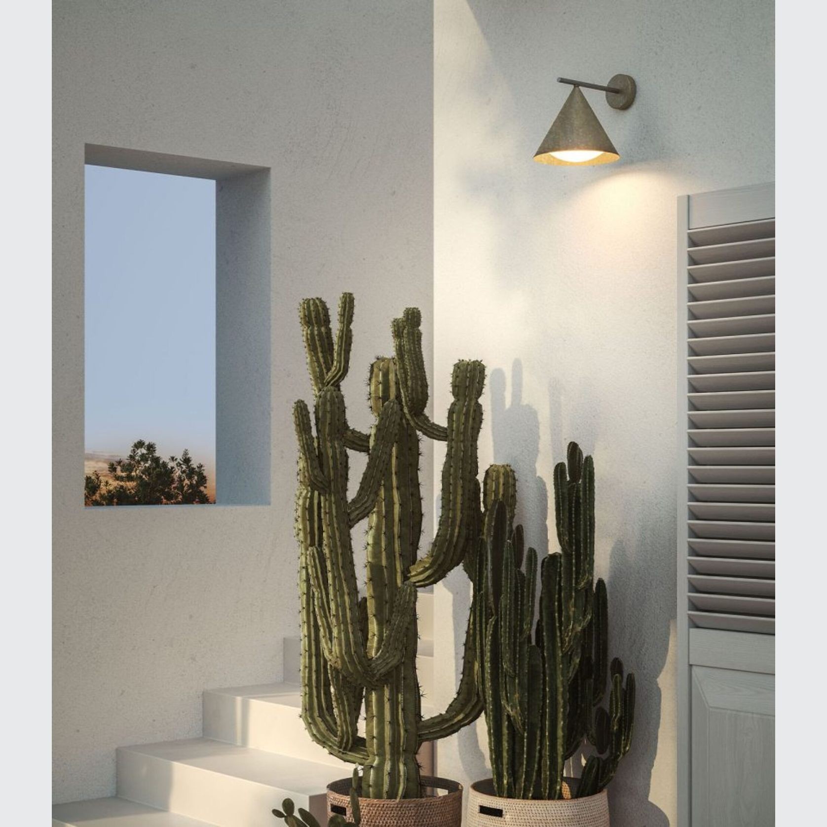 Cone Straight Outdoor Wall Light by Il Fanale gallery detail image