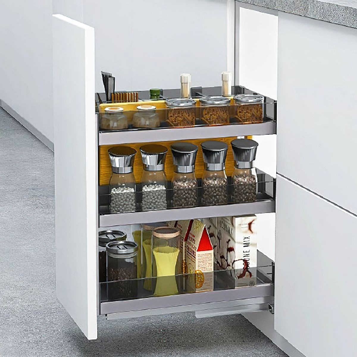 https://archipro.com.au/images/cdn-images/width=3840,quality=90/images/s1/product/pantry-systems/elite-pull-out-kitchen-cabinet-organiser-300mm-unbranded-1000x1000-min-1.jpg/eyJlZGl0cyI6W3sidHlwZSI6InpwY2YiLCJvcHRpb25zIjp7ImJveFdpZHRoIjoxMjAwLCJib3hIZWlnaHQiOjEyMDAsInpvb21XaWR0aCI6MTIwMCwic2Nyb2xsUG9zWCI6NTAsInNjcm9sbFBvc1kiOjUwLCJiYWNrZ3JvdW5kIjoiI2U4ZTllYiIsImZpbHRlciI6MH19LHsidHlwZSI6ImZsYXR0ZW4iLCJvcHRpb25zIjp7ImJhY2tncm91bmQiOiIjZmZmZmZmIn19XSwicXVhbGl0eSI6ODcsInRvRm9ybWF0IjoianBnIn0=