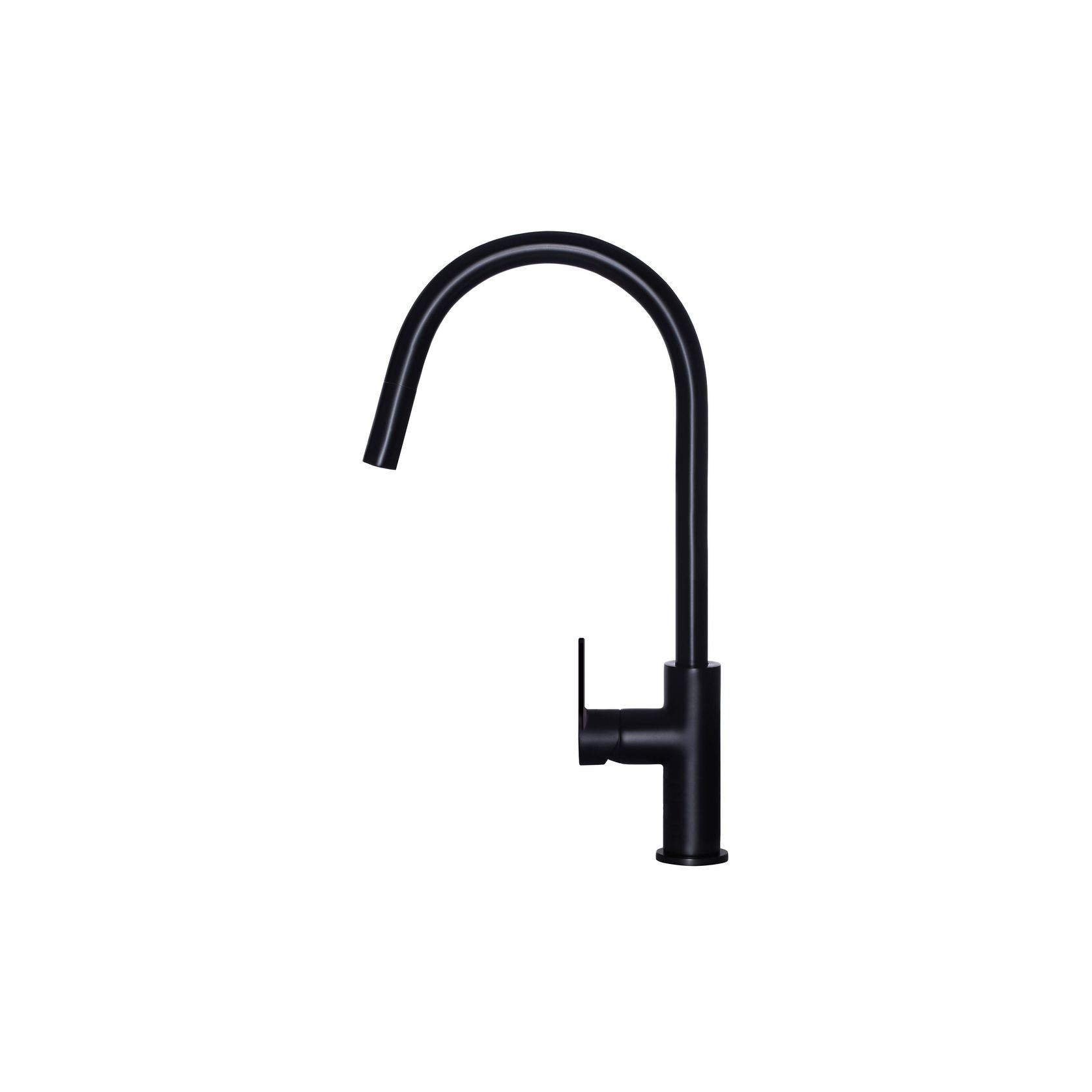 Round Paddle Piccola PullOut Kitchen Mixer -Matte Black gallery detail image