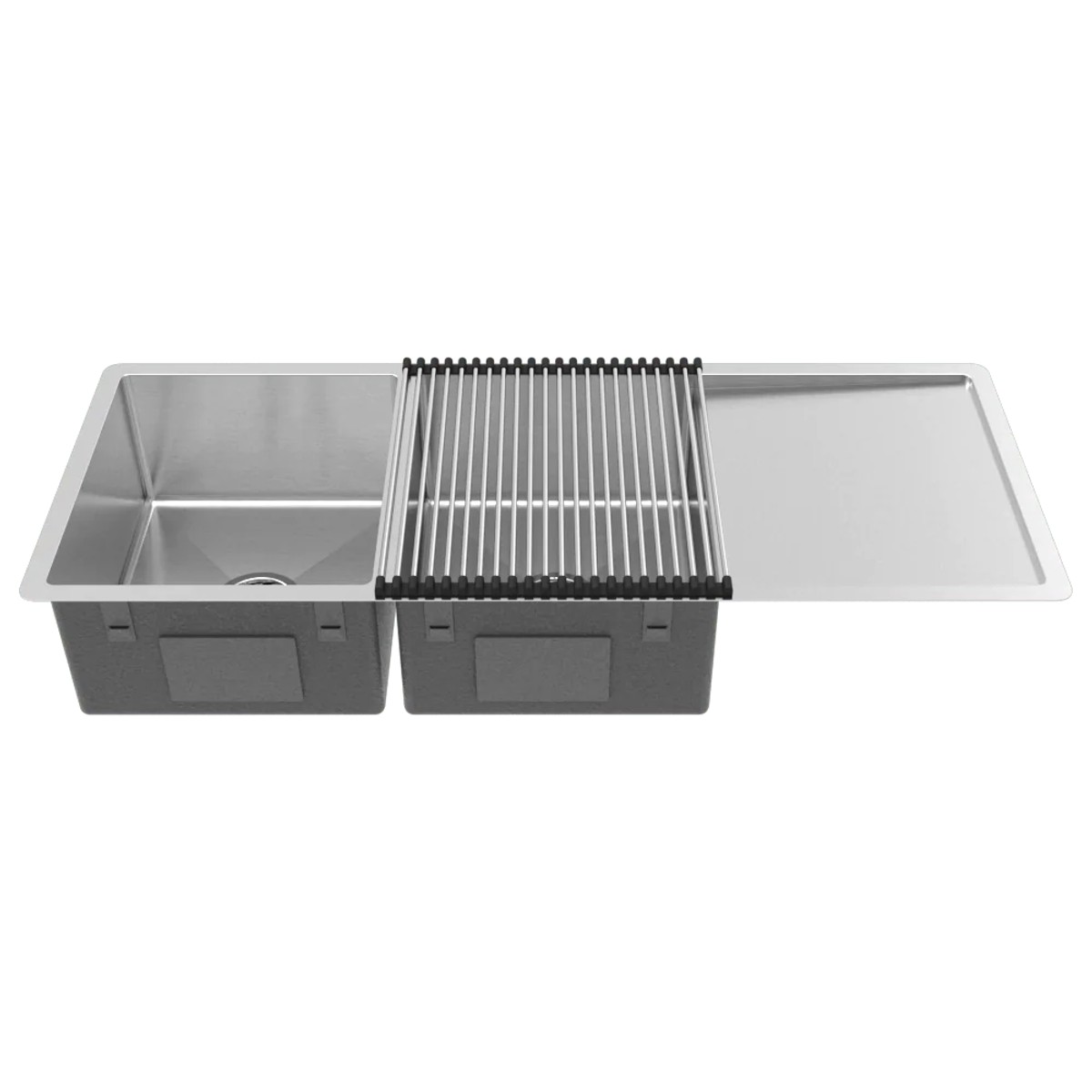 Orlando 1125x450 Double Bowl with Drain Board Sink – Buildmat