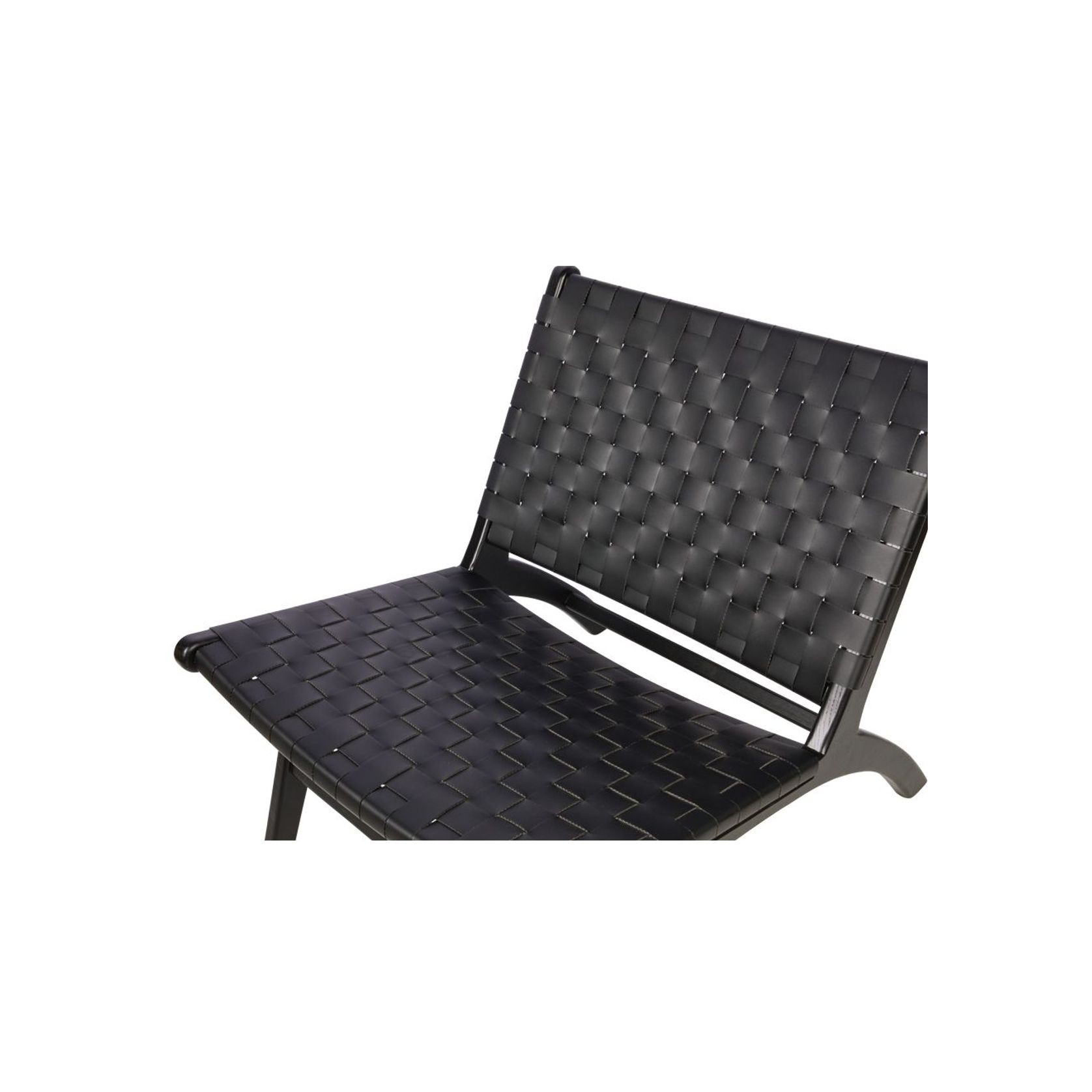 Brooklyn Lounge Chair - Woven Black Seat / Black Frame gallery detail image