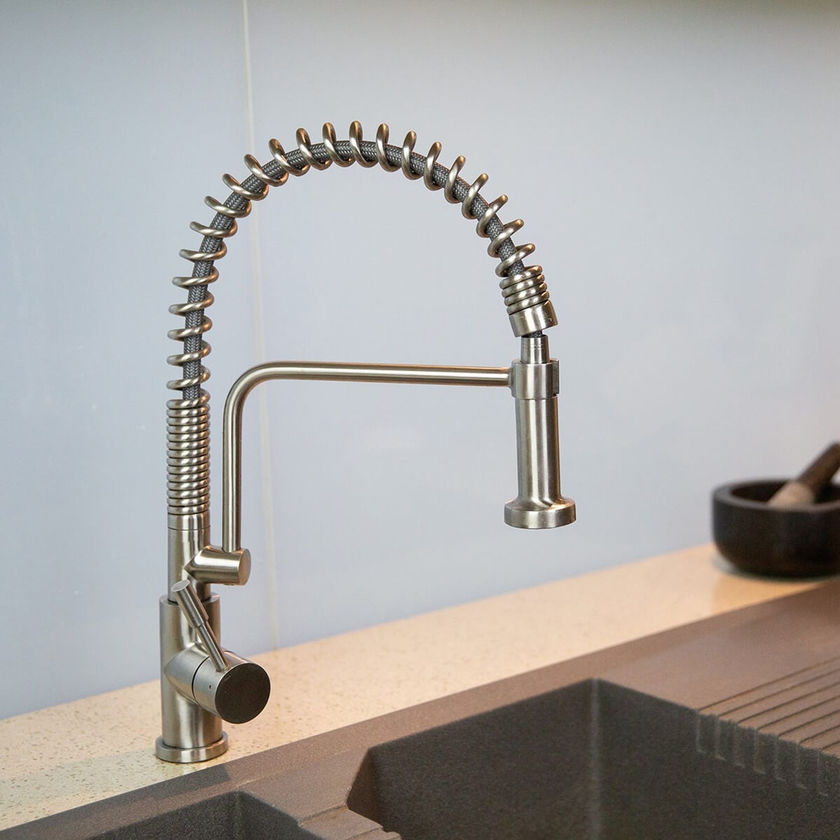 Signatur - Stainless Steel Kitchen Mixer Tap - Pull Out with Dual Flow - Brushed gallery detail image