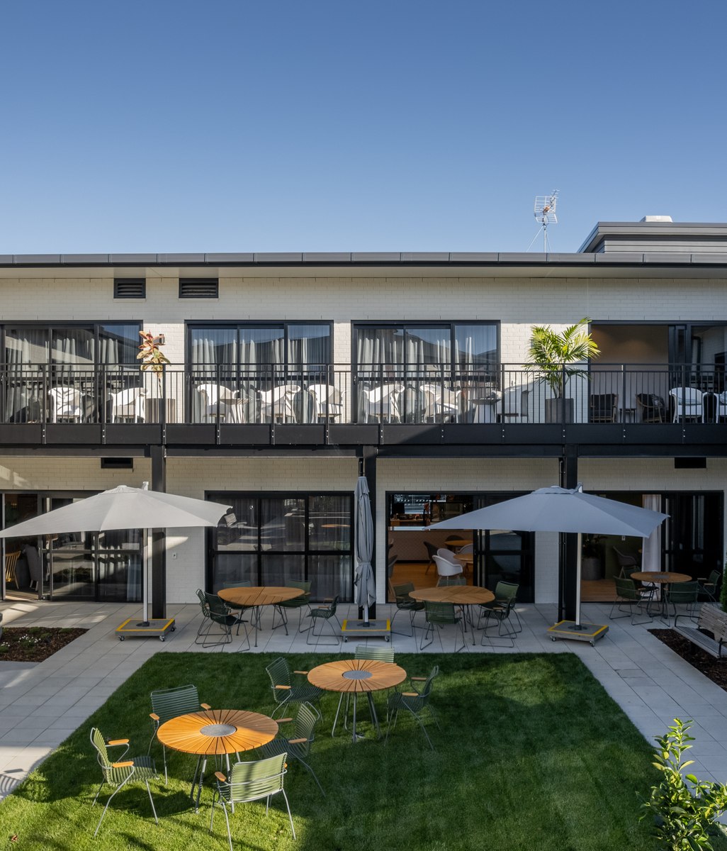 A brand new balcony system makes a statement in a Cambridge retirement community