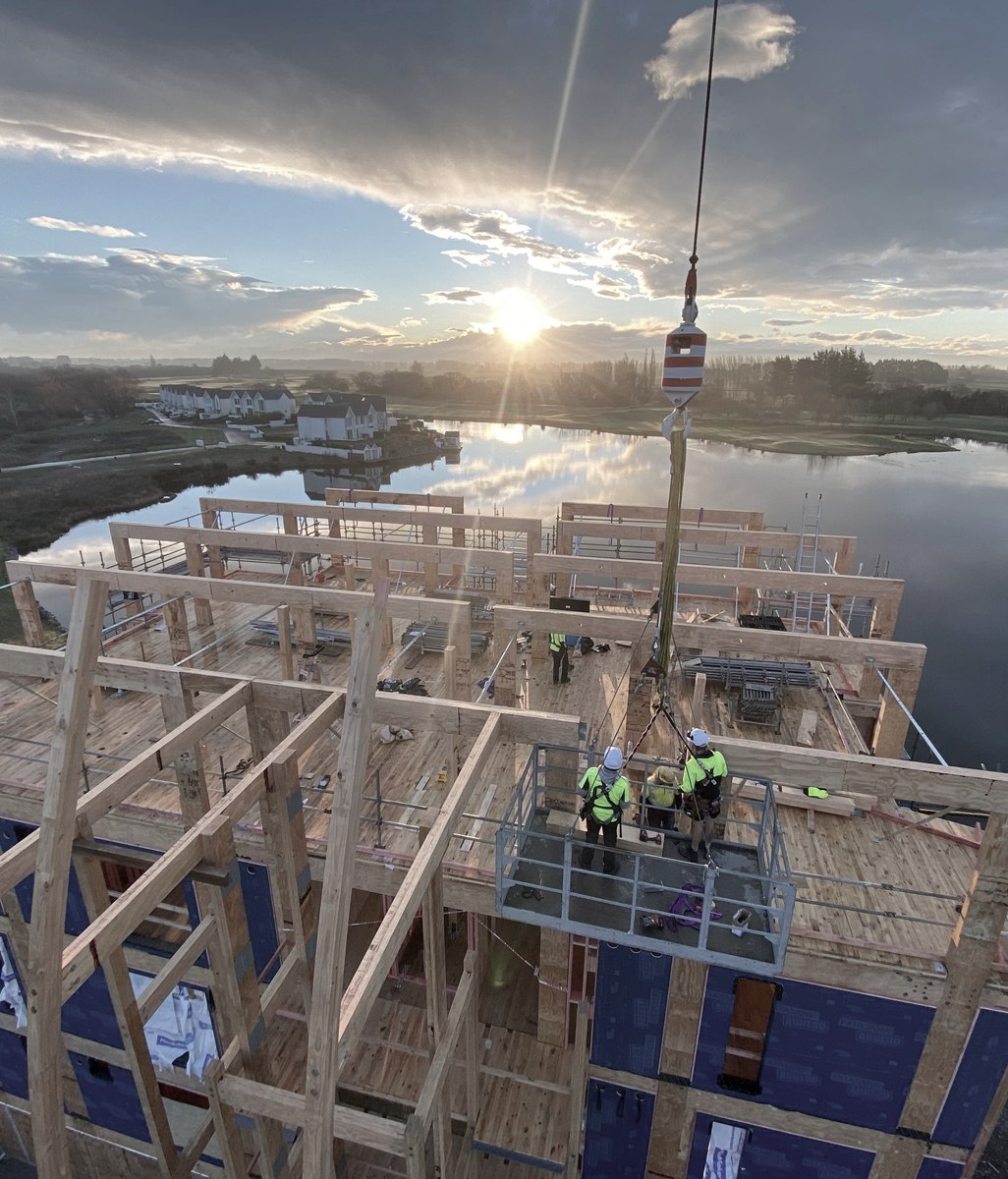 LVL Prefabrication – Clearwater Apartments, Christchurch, New Zealand