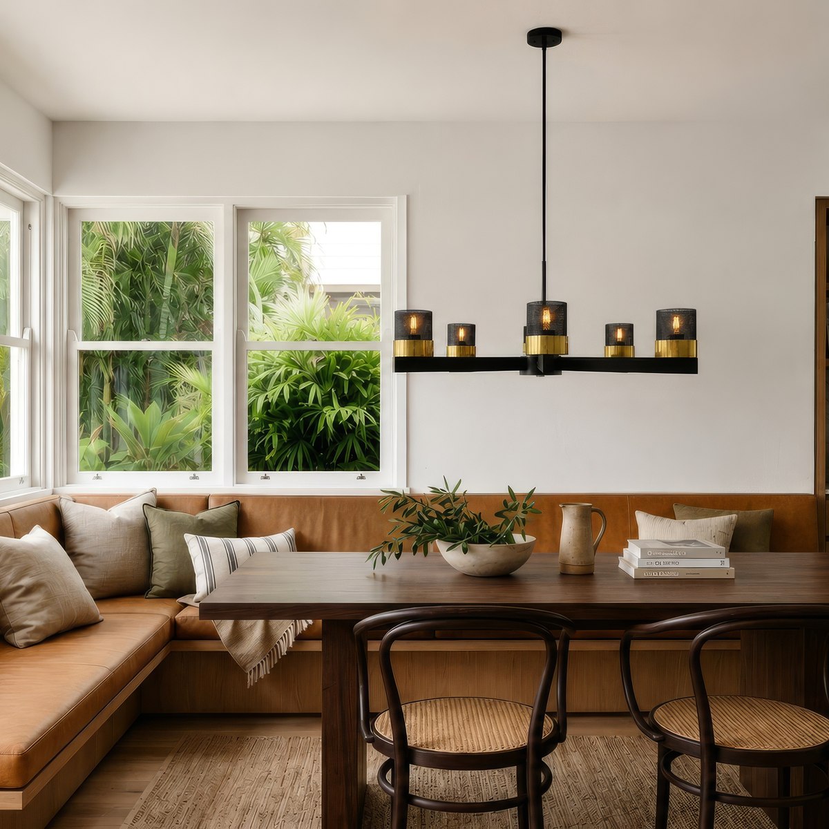 The new chandelier balancing industrial edge with decorative warmth