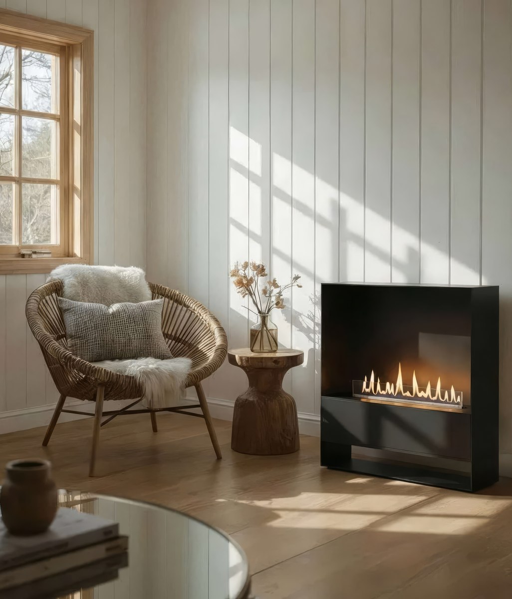 Meet Milan. The Fireplace You Can Actually Move.