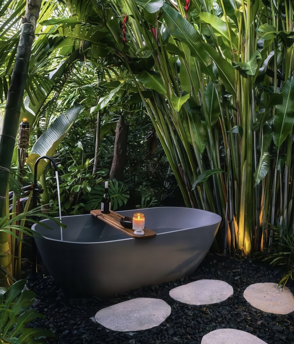 Bayley Limestone Bath — Outdoor Elegance Made for Nature