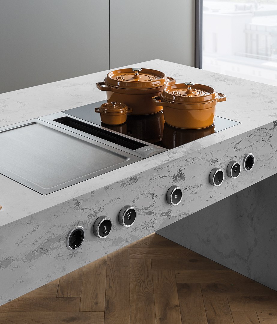 Revolutionising kitchen design with downdraft exhaust fans and steam ovens