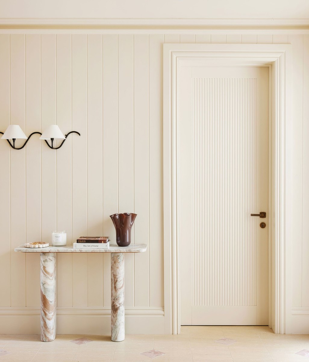 The architectural mouldings giving Maison Soleil its French country character