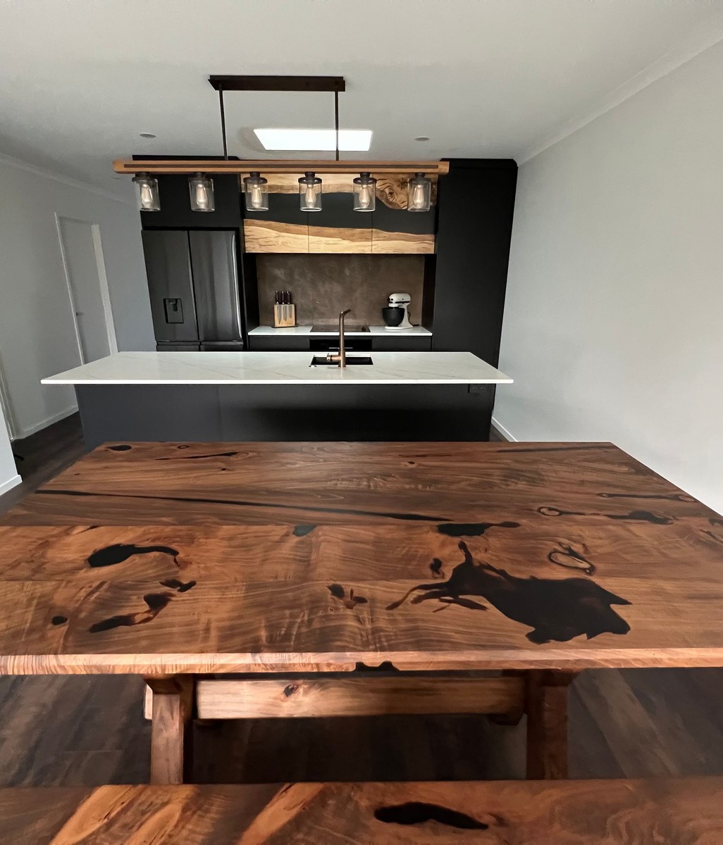 These bespoke timber furniture pieces are locally handcrafted