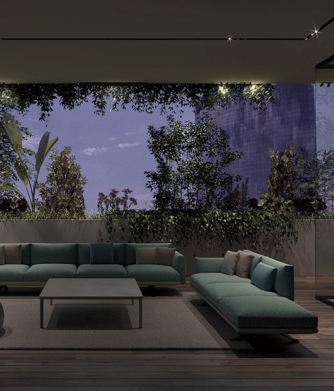 A new combined outdoor lighting and entertainment system