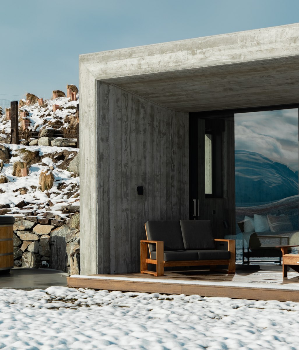 A solid sanctuary, framed by the landscape.