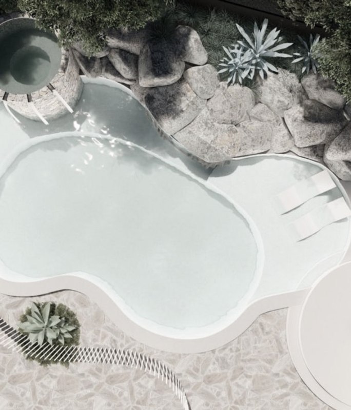 Edgebuild Custom Travertine Pool Coping