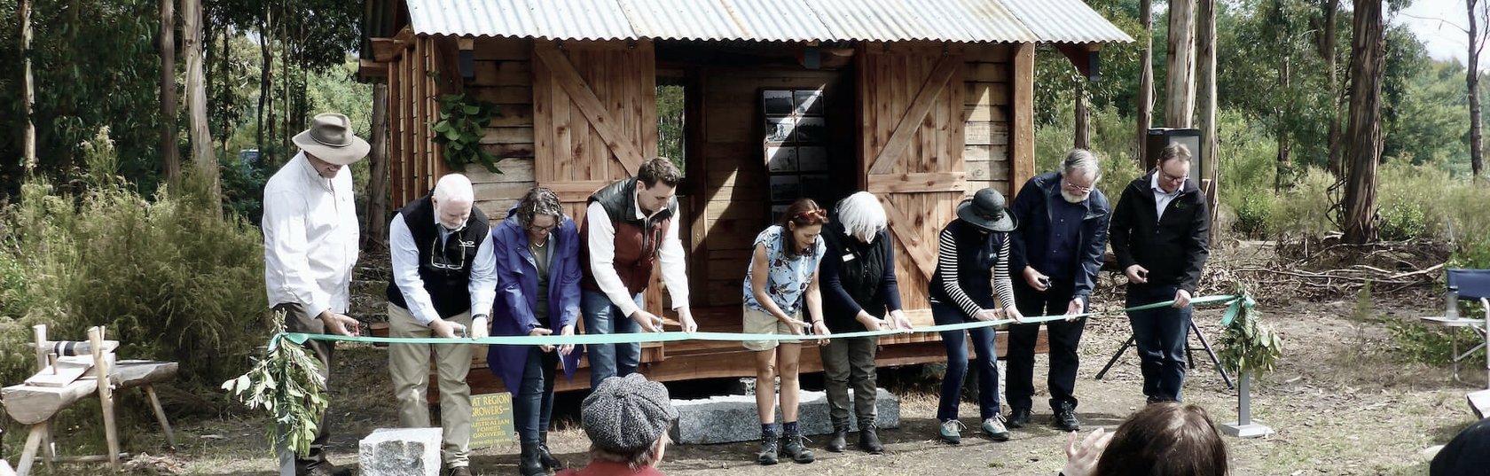 Slab hut launch: economic advantages to grow local for forest communities