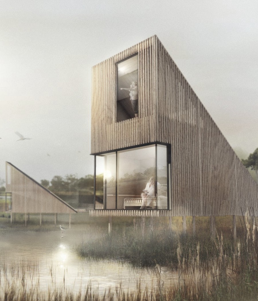 Cumulus Studio creates a dialogue between geometry and nature on the Murray River