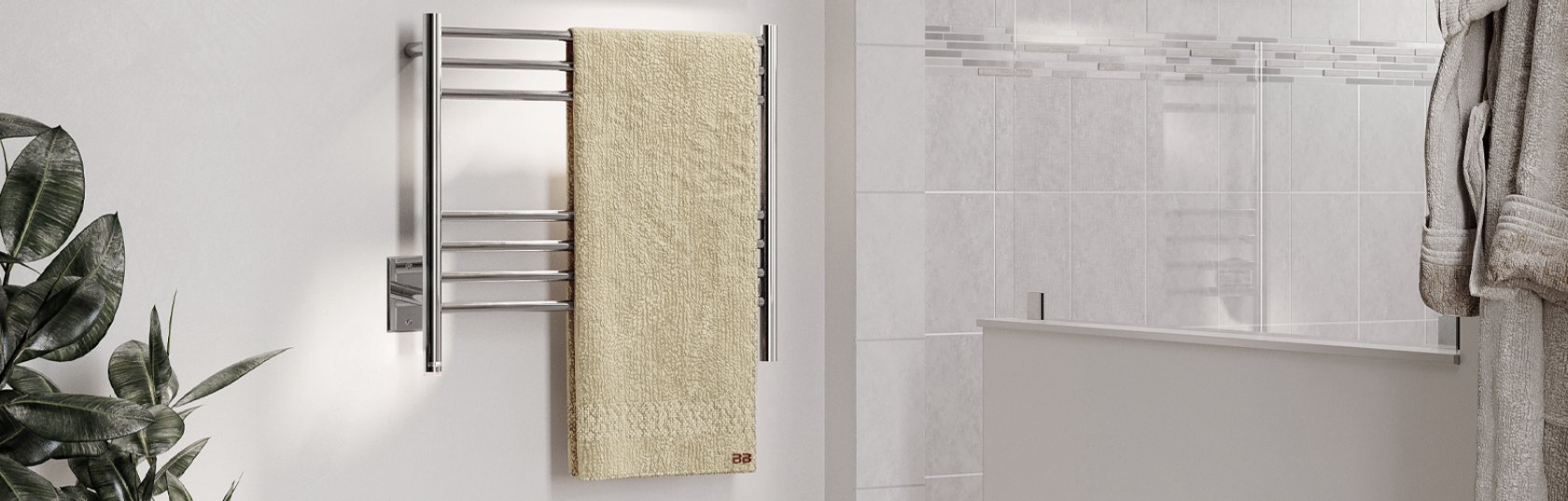 Where should I place my heated towel rail?