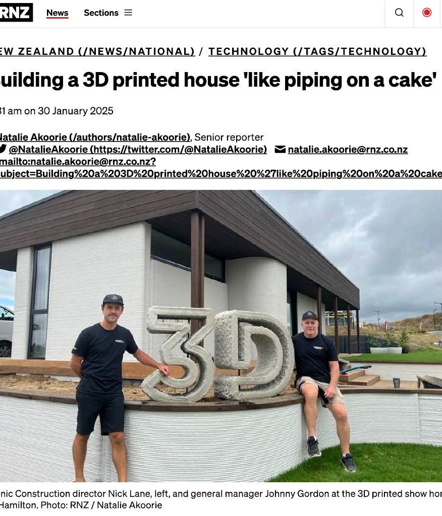 Building a 3D printed house 'like piping on a cake'