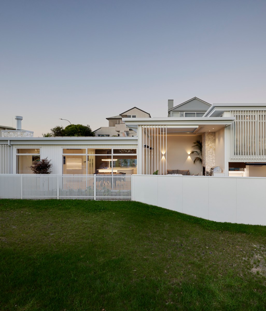 Palm Springs mid-century modern meets coastal New Zealand in this resort-style home