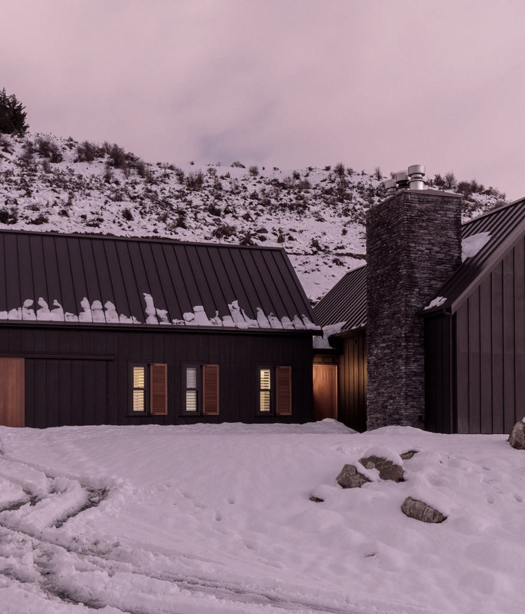 A highly crafted barn-style hideaway in snowy Cardrona