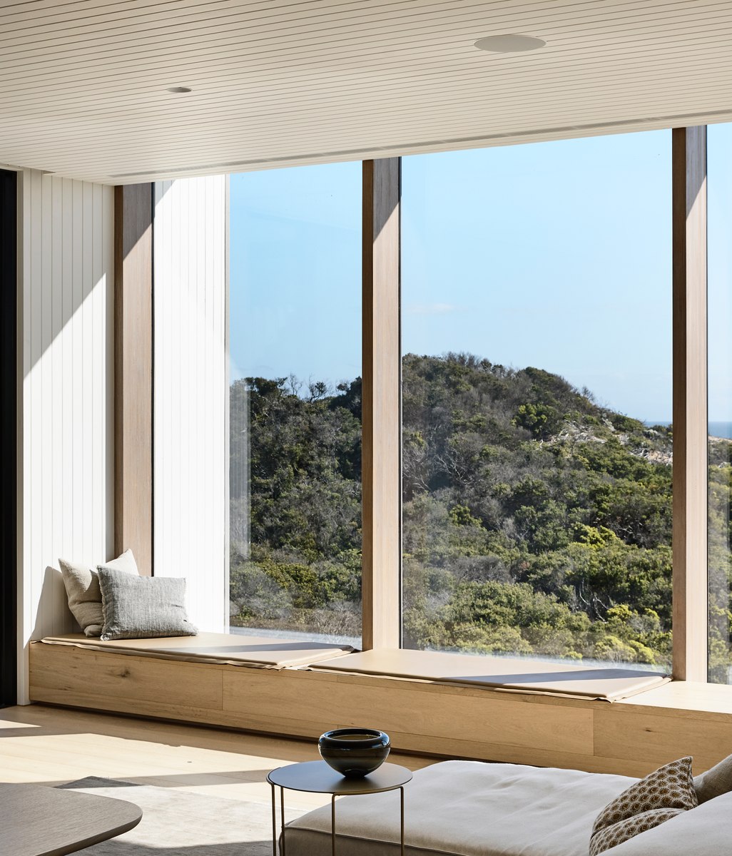A contemporary beach house with a love of concrete