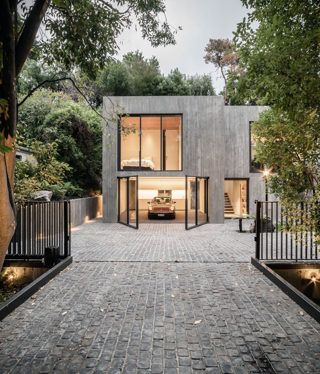 A brutalist home celebrating organic and manufactured Cantabrian materials
