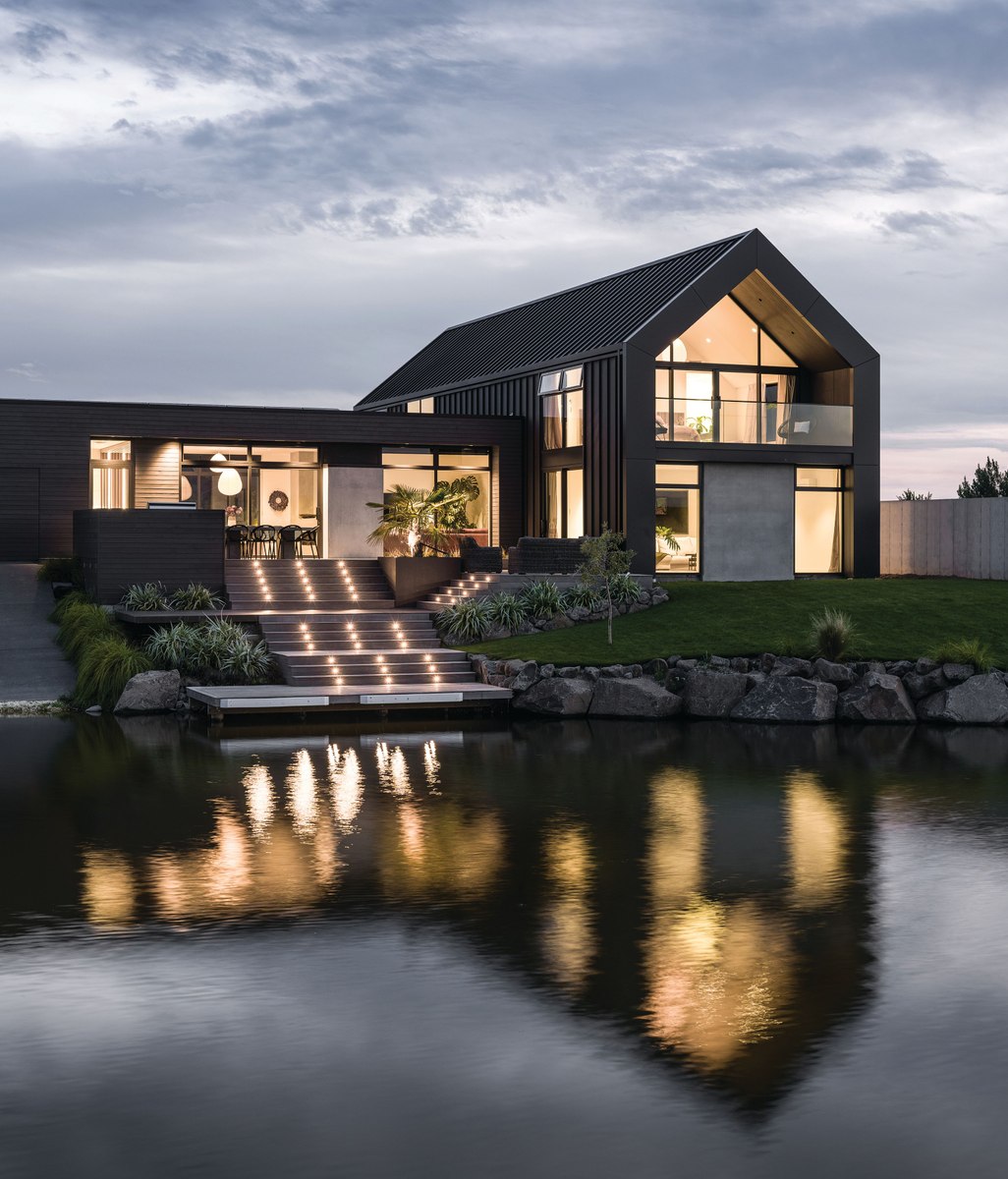 A lakeside Canterbury home cleverly designed for modern family living