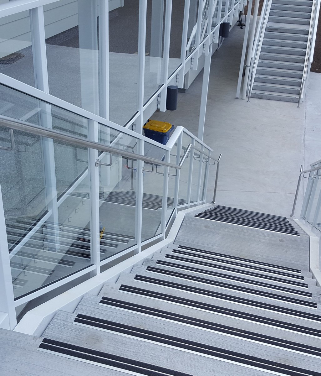 Provista framed glass balustrade for new school building